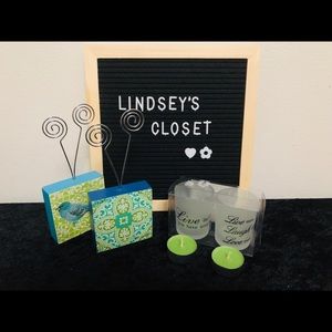 💙💚 Photo & Candle Votive Home Decor Bundle